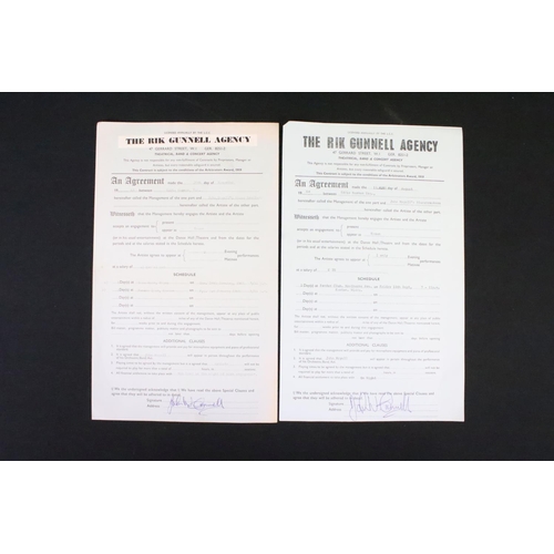 1097 - Music Memorabilia - Nine original Rik Gunnell Agency contracts for John Mayall's Blues Breakers cone... 