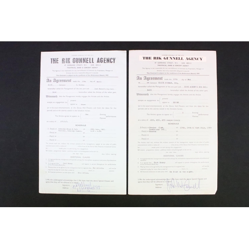 1098 - Music Memorabilia - 22 Original contracts/agreements for concerts featuring 3 x The Birds (Harold Da... 