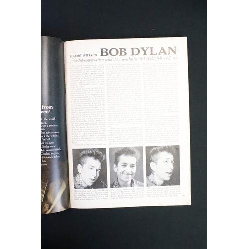 1099 - Memorabilia - Playboy Magazine March 1966 featuring an early Bob Dylan interview, along with 8 rolle... 