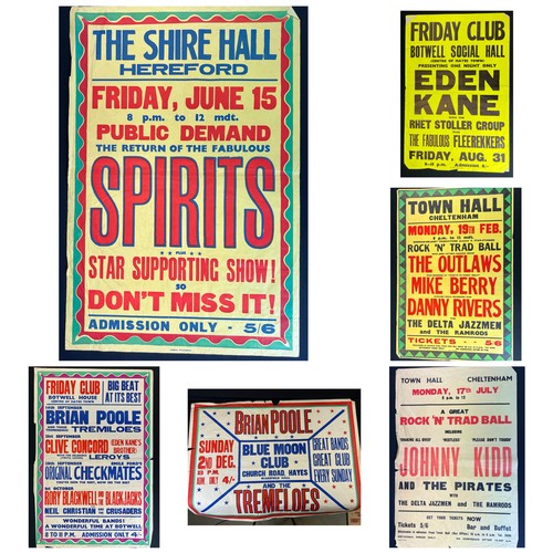 1088 - Music Posters - 18 1960s gig listing posters featuring various clubs and artists including Chris Far... 