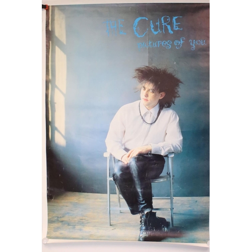 1078 - Music Posters - Two large The Cure promo posters to include Pictures of You and Play Out VHS plus a ... 