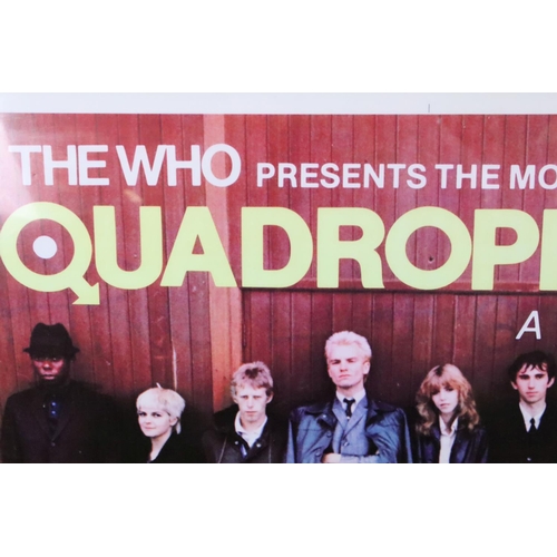 1082 - Music Poster - Original US The Who Quadrophenia poster marked 'litho in USA', framed & glazed, poste... 