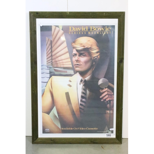 1083 - Music Poster - Framed & glazed original David Bowie Serious Moonlight promo poster by Media Entertai... 