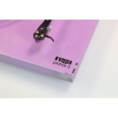 1147 - Audio Equipment - A Rega Plana 3 turntable in purple finish