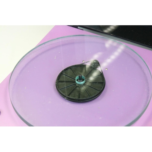 1147 - Audio Equipment - A Rega Plana 3 turntable in purple finish