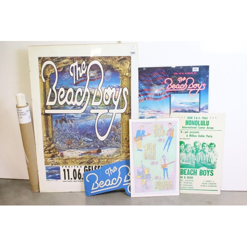 1093 - Memorabilia - Large collection of Beach Boys / Brian Wilson concert and promo posters spanning the 1... 