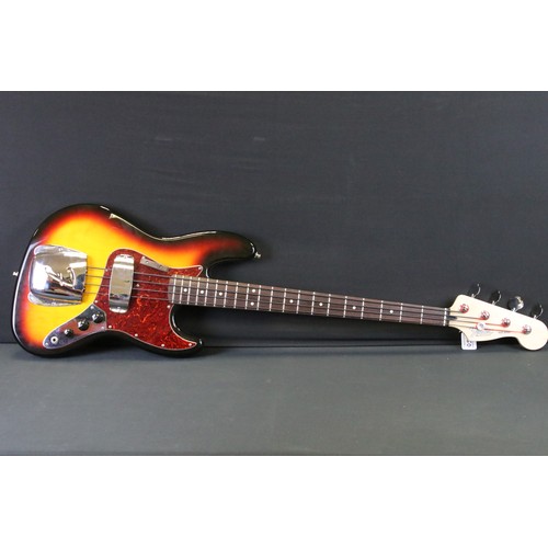 1150 - Guitar - Fender Jazz bass in brown sunburst finish made in Mexico.  Serial number MZ4253*** circa 20... 