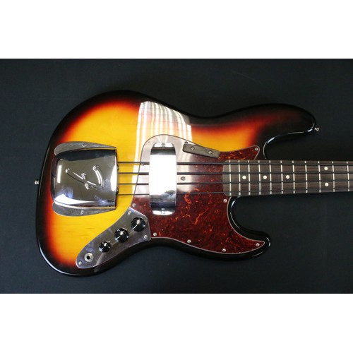 1150 - Guitar - Fender Jazz bass in brown sunburst finish made in Mexico.  Serial number MZ4253*** circa 20... 