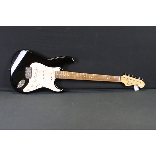 1155 - Guitar - Squire by Fender stratocaster 'Bullet Strat' electric guitar in black.