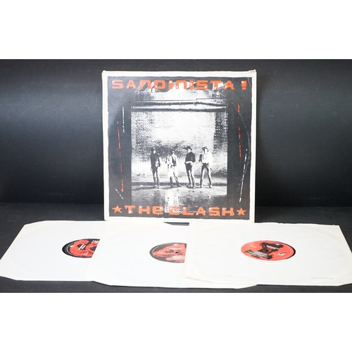 370A - Vinyl - 18 Punk / New Wave albums to include: The Clash - Combat Rock (with Poster and printed inner... 