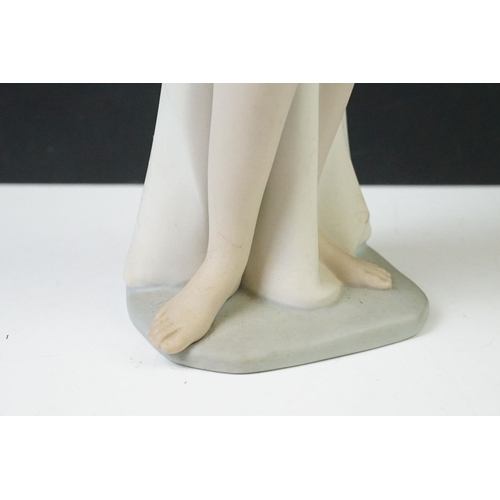 LLadro figure of a nude female bather, with matt glaze finish