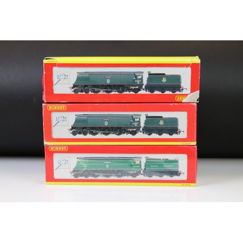 15 - Three boxed Hornby OO gauge Super Detail locomotives to include R2220 BR 4-6-2 Battle of Britain Cla... 