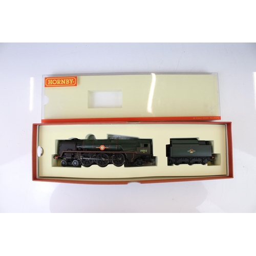 16 - Two boxed Hornby OO gauge 'red drawers' containing Merchant Navy Class US States Lines locomotive an... 