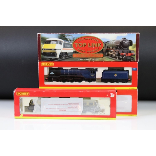 19 - Four boxed Hornby OO gauge locomotives to include R2340 BR 4-6-2 Class A4 Golden Plover, Top Link R3... 