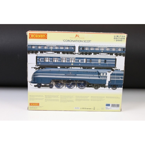 4 - Boxed ltd edn Hornby OO gauge R3092 Coronation Scot Train Pack, complete with certificate