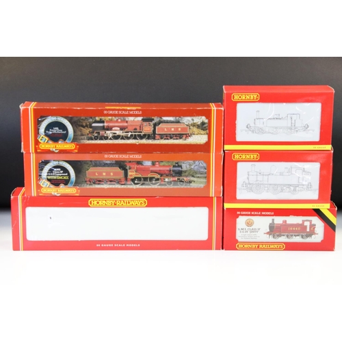 40 - Six boxed Hornby OO gauge locomotives to include R2083 LMS 4-6-0 Class 5 5379, R2216 K&ESR 0-6-0 Ter... 