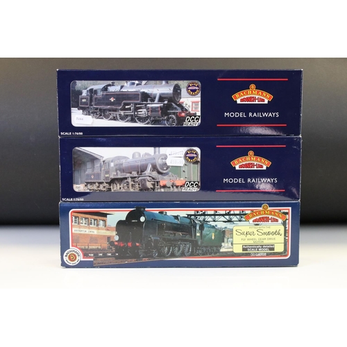 42 - Three boxed OO gauge Bachmann locomotives to include 31405 Lord Nelson 30852 Sir Walter Raleigh BR g... 