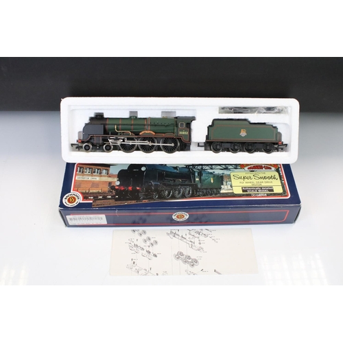 42 - Three boxed OO gauge Bachmann locomotives to include 31405 Lord Nelson 30852 Sir Walter Raleigh BR g... 