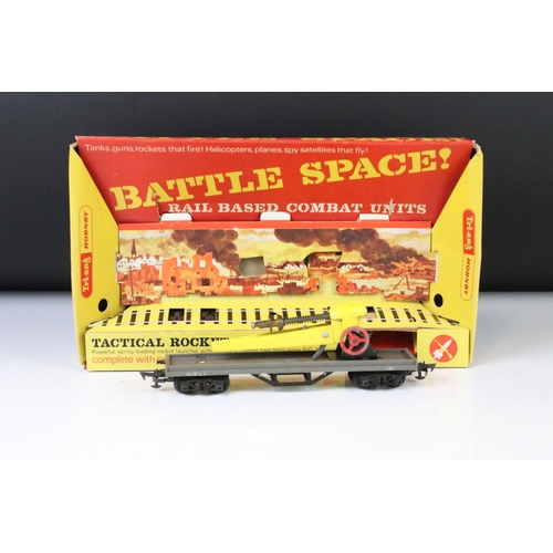 65 - Two boxed Triang Hornby Battle Space items to include Tactical Rocket Launcher and a Catapult Plane ... 