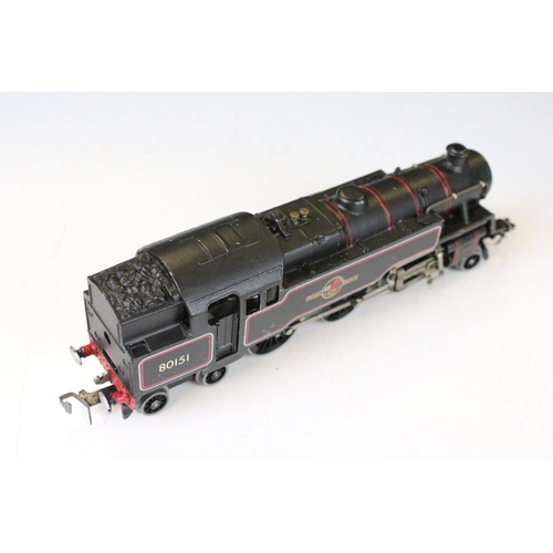 93 - Three Hornby Dublo locomotives to include Sir Nigel Gresley, Mallard and BR 80151 2-6-4 in black liv... 