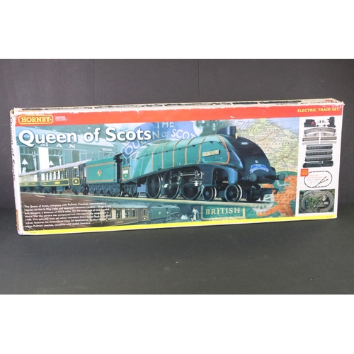 109 - Three boxed Hornby OO gauge electric train sets to include 2 x R1024 Queen of Scots (1 x set contain... 