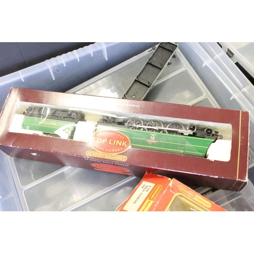 115 - Large quantity of OO gauge model railway accessories to include rolling stock, locomotives  & loco b... 