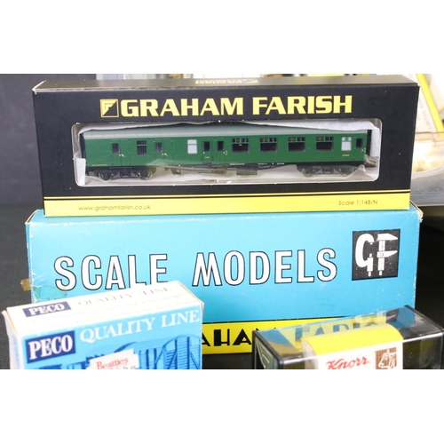 116 - Around 95 boxed & cased N gauge items of rolling stock to include Minitrix, Graham Farish, Model Pow... 