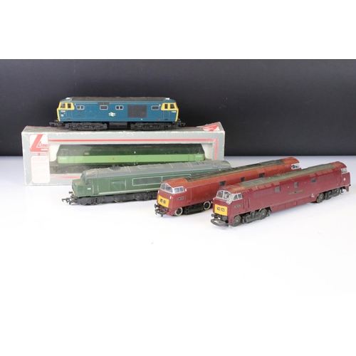 134 - Five OO gauge Diesel locomotives to include 2 x Lima (1 x with box), Hornby Western Courier, Triang ... 