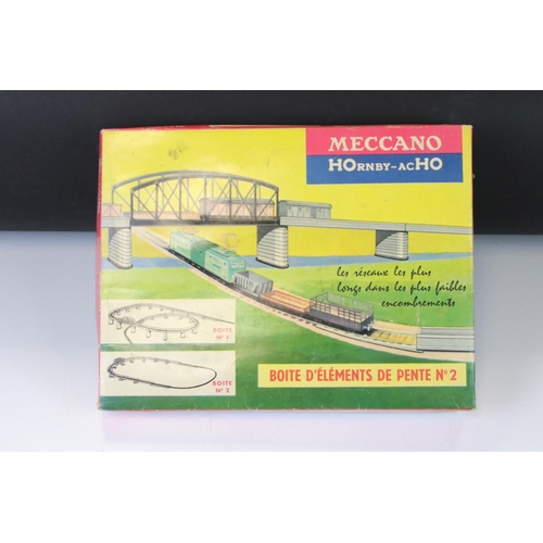 136 - Boxed French Hornby ACHO 6800 Elevated Track Outfit (contents unchecked but appear gd) plus a boxed ... 