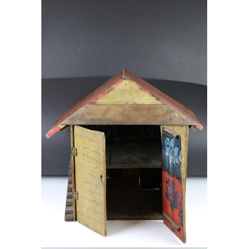 138 - ' Villa des Enfants ' French painted wooden dolls house, measures approx 52cm wide x 50cm high