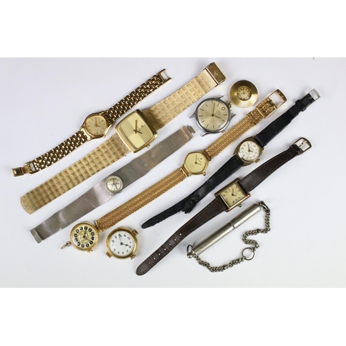 268 - A small collection of ladies and gents vintage watches to include Timex, Zodiac, Seiko and Brakman e... 