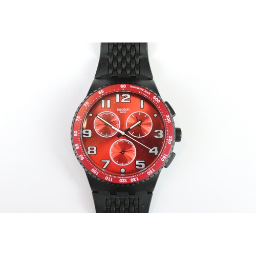 271 - Four swatch watches including limited edition Irony Diaphane Chronograph, Boxed 50th anniversary of ... 