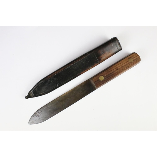 273 - Two Green River Company knives, a Bushman knife and another knife, all complete with leather sheaths