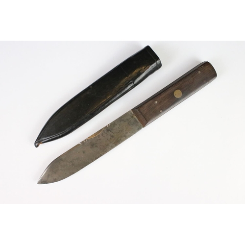 273 - Two Green River Company knives, a Bushman knife and another knife, all complete with leather sheaths