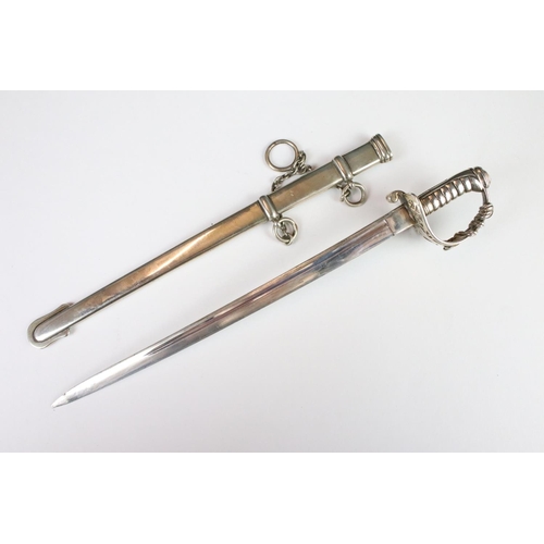 277 - A fully hallmarked sterling silver letter opener in the form of a sword with scabbard together with ... 