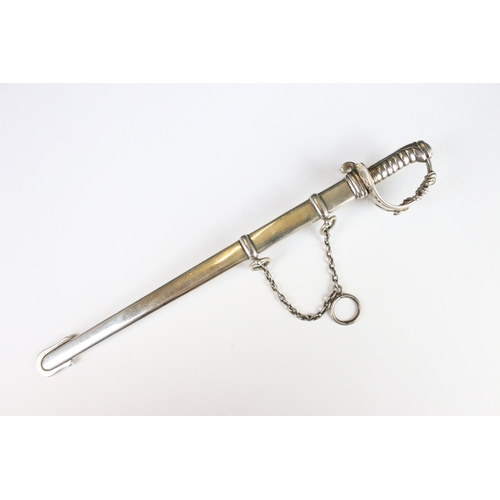 277 - A fully hallmarked sterling silver letter opener in the form of a sword with scabbard together with ... 