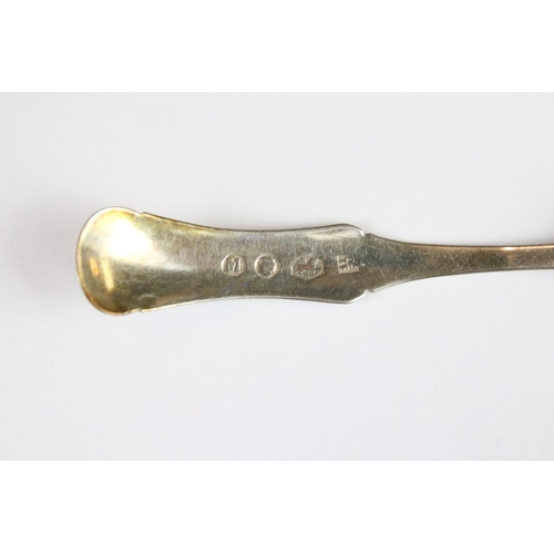 294 - A small collection of hallmarked silver to include spoons and napkin ring together with a silver pla... 