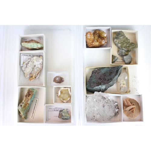 302 - A large collection of mineral specimens to include Galena, Hematite, Pyrites, Zinc Belnde....etc.