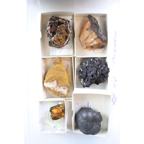 303 - A large collection of mineral specimens to include Quartz, Calcite, Smoky Quartz, Amethyst, Fluorite... 