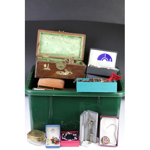 310 - A large collection of mainly contemporary costume jewellery to include necklaces, bracelets, watches... 
