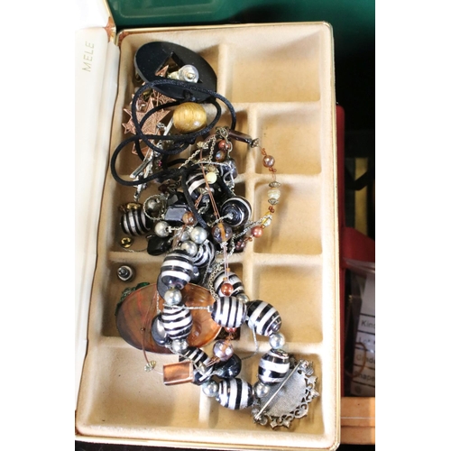 310 - A large collection of mainly contemporary costume jewellery to include necklaces, bracelets, watches... 