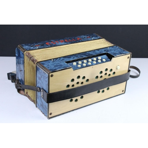 398 - A vintage Estrella piano accordion complete with instruction book and original case.