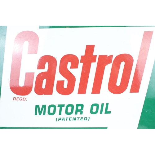 102 - Advertising - ' Castrol Motor Oil ' double-sided circular advertising sign, reproduction, 60cm diame... 