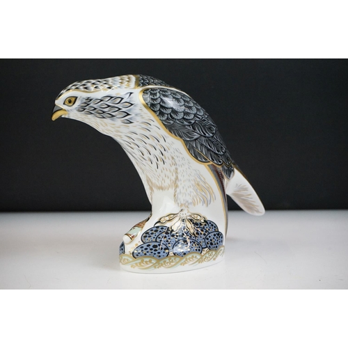 1 - Royal Crown Derby Osprey paperweight (approx 15cm high), with gold stopper, boxed