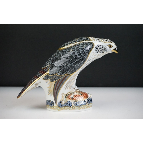 1 - Royal Crown Derby Osprey paperweight (approx 15cm high), with gold stopper, boxed