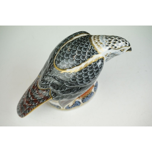 1 - Royal Crown Derby Osprey paperweight (approx 15cm high), with gold stopper, boxed