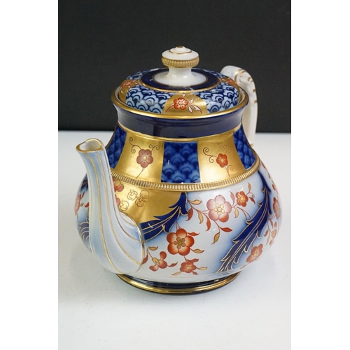 15 - Early 20th century William Moorcroft for Macintyre Imari Aurelian teapot & cover, pattern no. M207, ... 