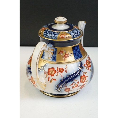 15 - Early 20th century William Moorcroft for Macintyre Imari Aurelian teapot & cover, pattern no. M207, ... 