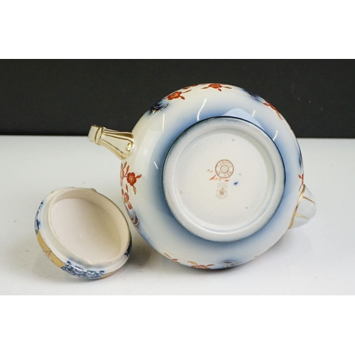 15 - Early 20th century William Moorcroft for Macintyre Imari Aurelian teapot & cover, pattern no. M207, ... 