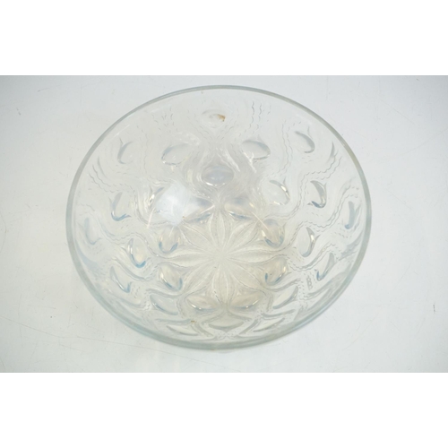 2 - Rene Lalique - 'Bulbes' opalescent moulded glass bowl of circular form with etched 'R. Lalique Franc... 